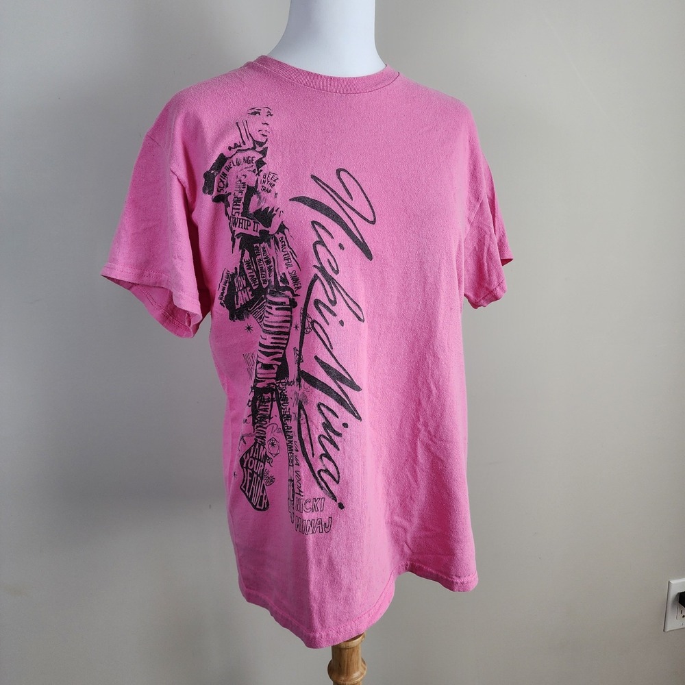 Nicki Minaj Shirt Womens Large Pink Sketch Shirt Sleeve T-shirt